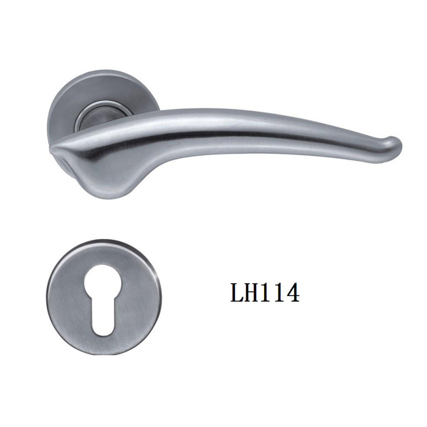 stainless steel fancy solid lever wooden door handle