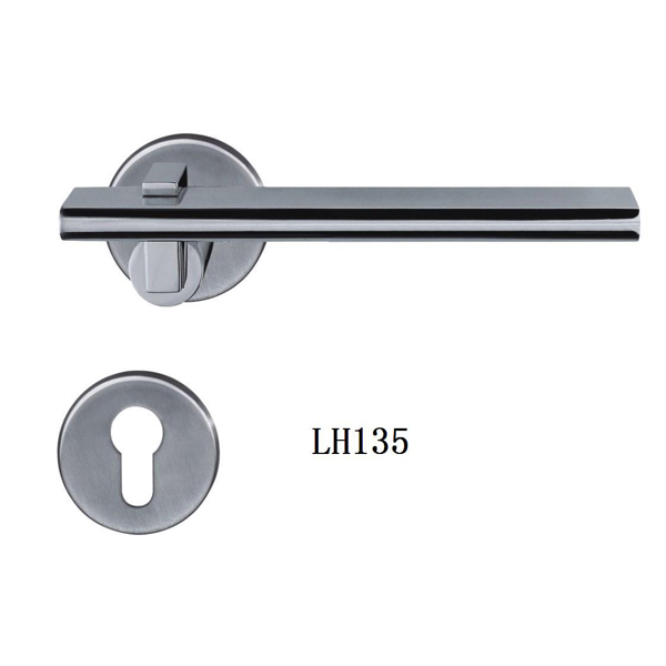 Satin Stainless Steel Solid Lever Door Handle