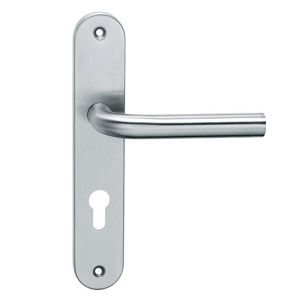 Stainless Steel Door Handles On Backplates