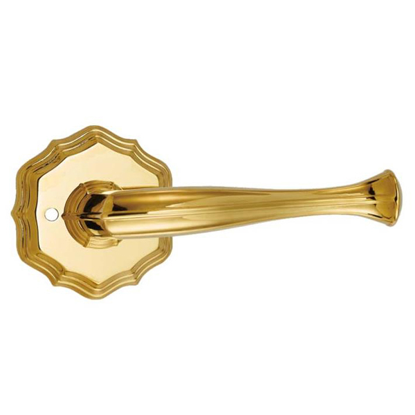 Luxury gold polish italy decorative brass hotel entrance door lock handles