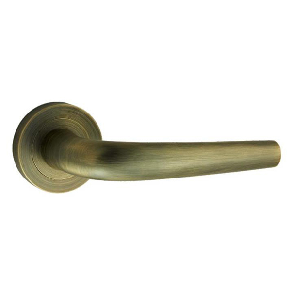 Vintage Popular Smooth Design AB finish double sided brass pull decorative door handle on rose