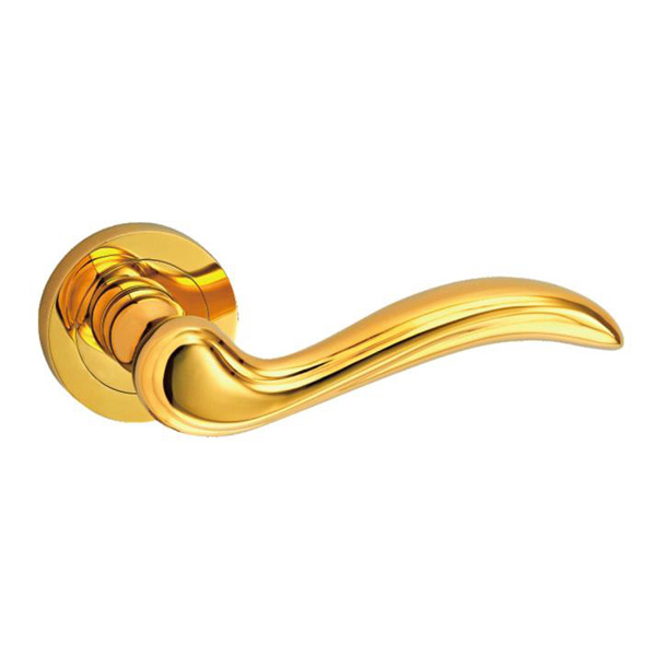 High quality matt black solid lever brass door handle