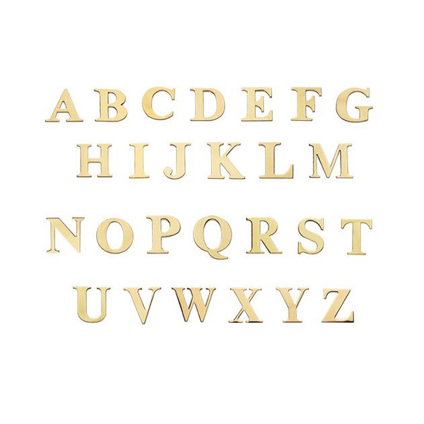 Polished Brass Finish Letters
