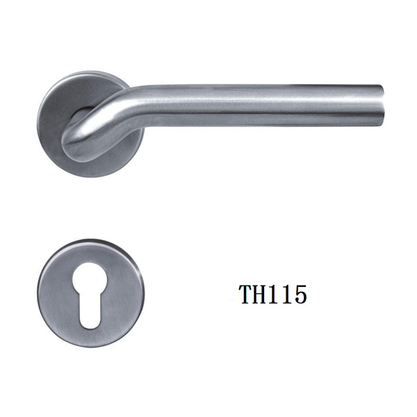 Resonable Price Stainless Steel Tube Interior Lever wooden door handle