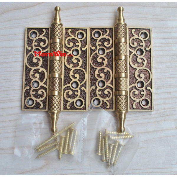 4 Inch Full Copper Wood Butt Brass Door Hinges