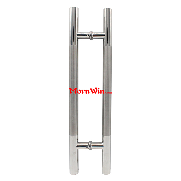 Hot sale back to back stainless steel glass door pull handles h shaped door handles