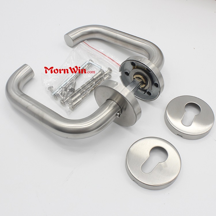 304 Stainless Steel Tube Lever Type Door Handle