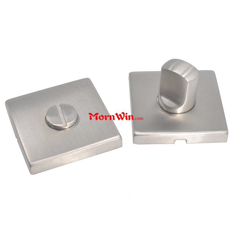 Square rose turn release interior stainless steel door knob for WC bathroom shower door