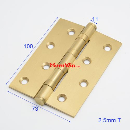 100mm Solid Brass Wooden Door Ball Bearing Butt Hinges