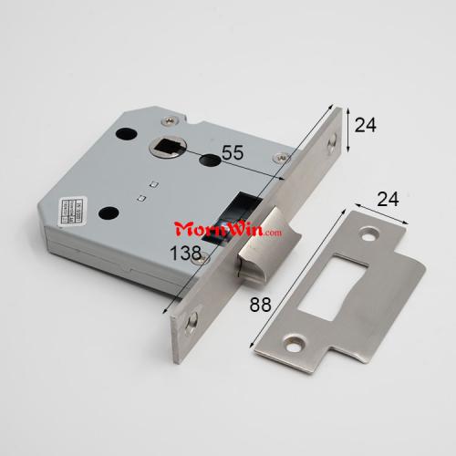 55mm Backset Mortise Lock Latch Bolt Passage Door Lock