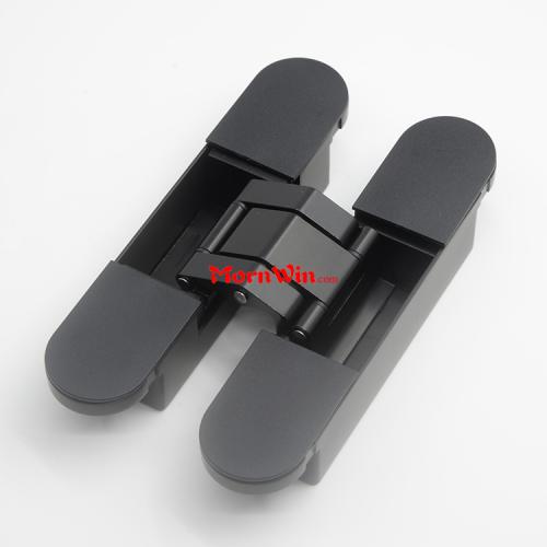 60kg Zinc Alloy 3D Adjustable Black Concealed Door Hinge