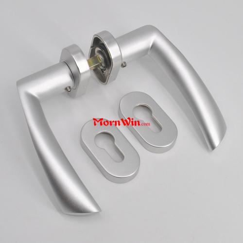 Aluminium Door Handle on Oval Rose