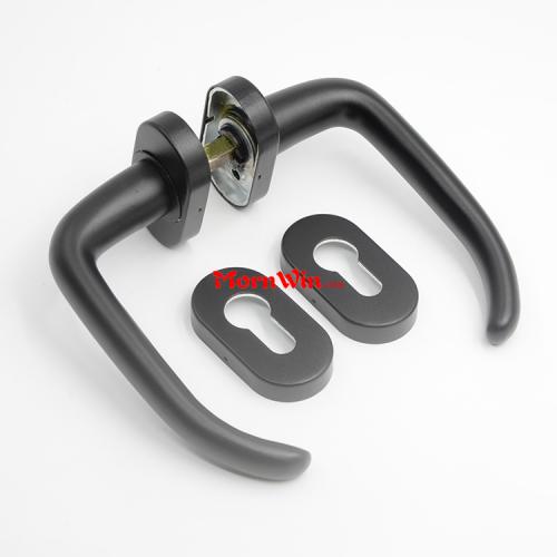 Black Aluminium Lever Door Handle
