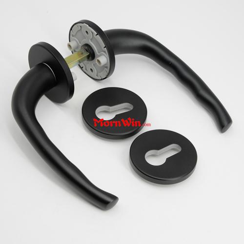 Black Aluminum Door Lever Handle