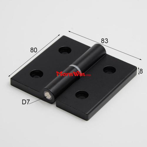 Black Aluminum Surface Mount Butt Door Hinge