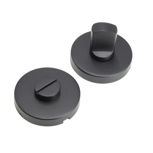 Black Round Turn Release Door Knob