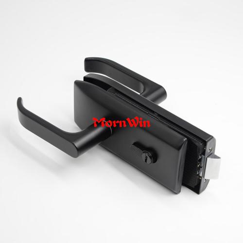 Black Stainless Steel Glass Door Handle Lock