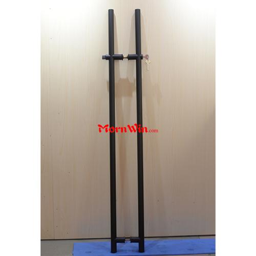 Black Stainless Steel Glass Door Locking Ladder Pull Handle