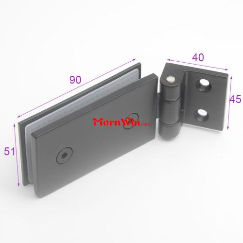 Black Stainless Steel Shower Hinge Wall to Glass 