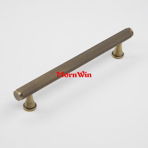 Brass Knurled Modern Pull Handle