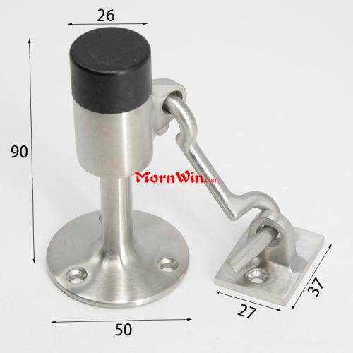 Heavy Duty Stainless Steel Door Stopper with Hook