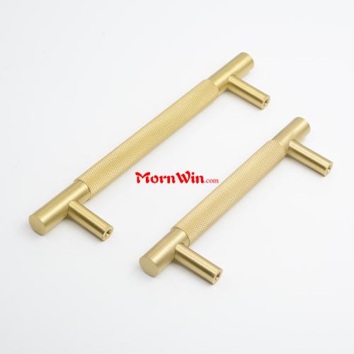 Knurled Brass Furniture Cabinet Drawer Handle Knob Pulls