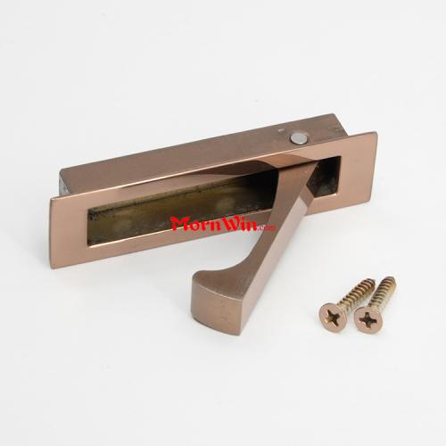 Polished Rose Gold Flush Hook Pull Handle