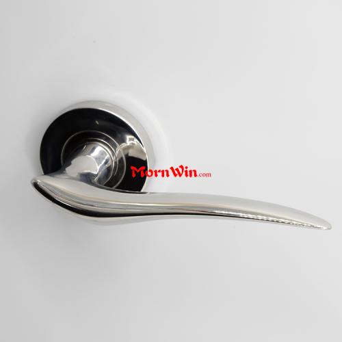 Polished Stainless Steel Solid Door Lever Handle