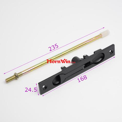 Silver and Black Plated Zinc Flush Door Bolt