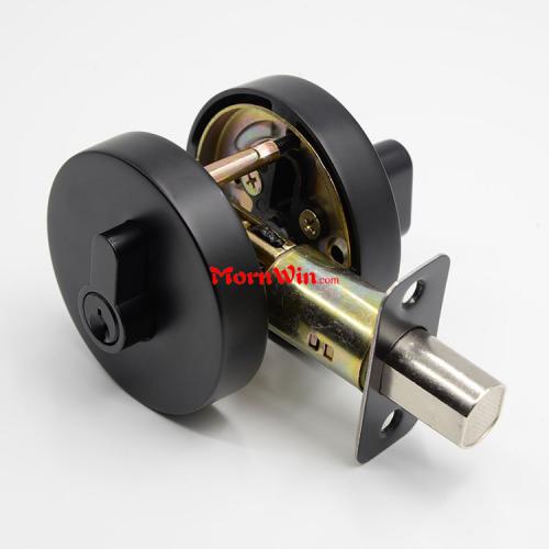 Single and Double Black Round Security Deadbolt Lock