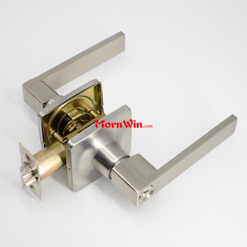 Square Tubular Lever Handle Interior Door Lock