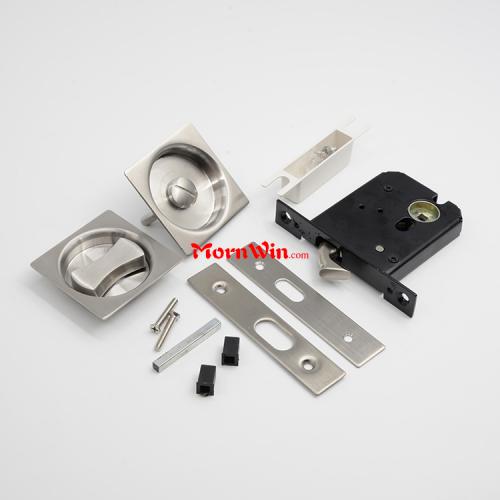Stainless Steel Cavity Sliding Square Pocket Door Lock