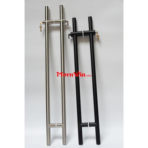 Stainless Steel Glass Door Handle Lock Ladder Pull